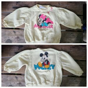 ZARA DISNEY SZ 18-24M PLAY IVORY MICKEY MINNIE MOUSE loose fit sweatshirt